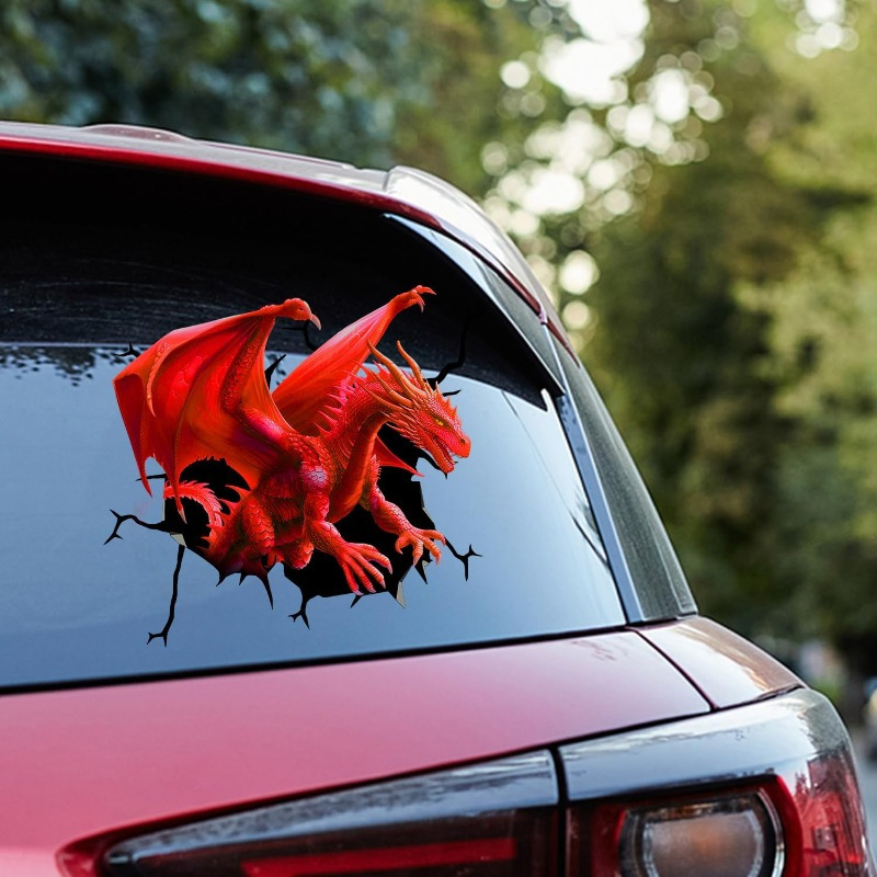 2-Pack Dragon Fantasy Decal Stickers – For Car Truck Window Bumper Wall – Decals By Haley 3 thumbnail image