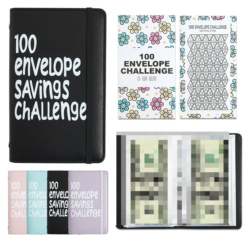 TEMU 100-day Money Saving Challenge Coin Envelope Budget Binder, Savings Loose-leaf Folder, A Way To 10,000 Or $5,050, A Savings Challenge Book To Do