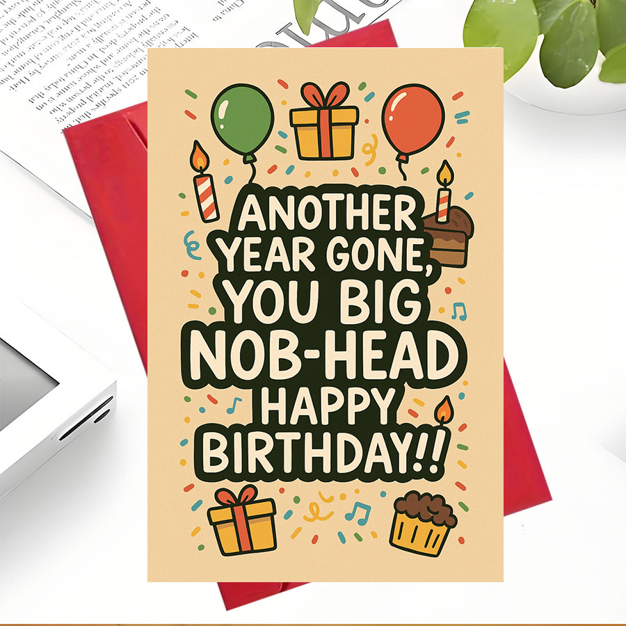 TEMU 1pc Funny Birthday & Christmas Card Suitable For - Humorous Message For Casual Celebrations, Birthday Party Gifts, Exchange With Close - Humor