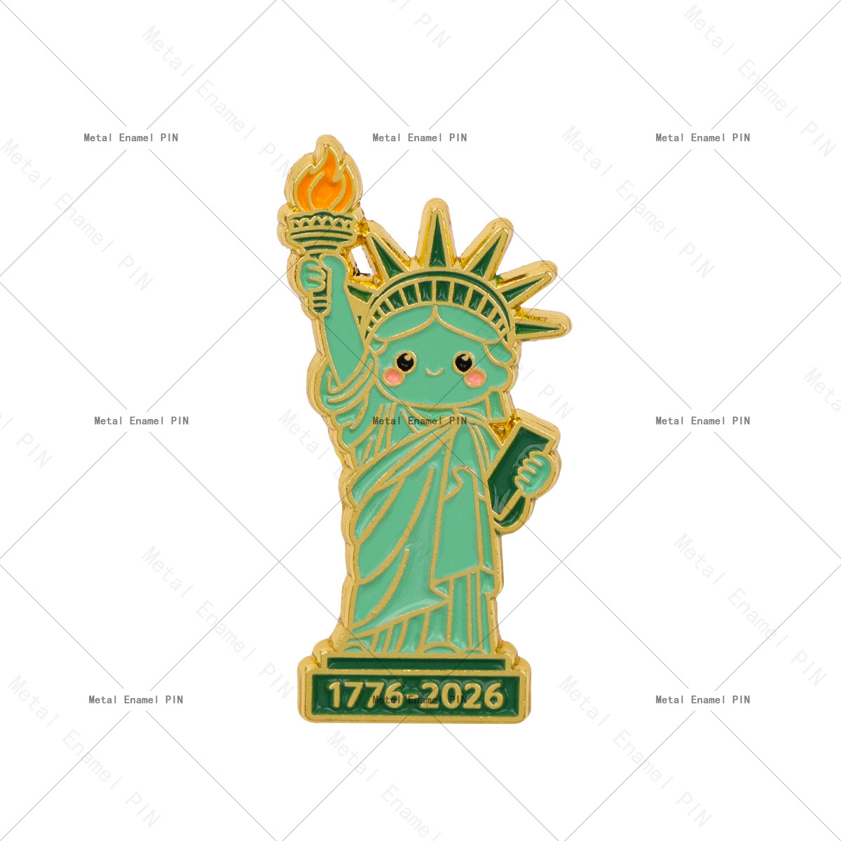 TEMU 1pc Commémorant le 250e anniversaire de la Statue de aux États-, avec un badge en émail qui d'accessoire de , parfait pour les sacs à dos, les