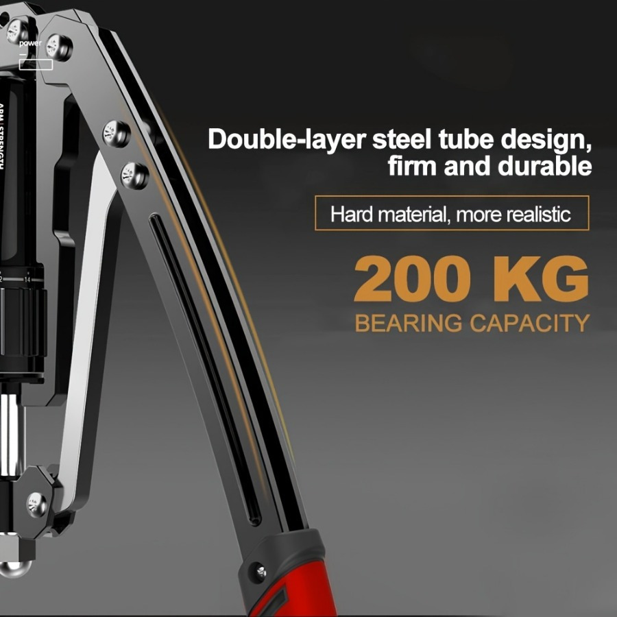 2pcs hydraulic adjustable arm trainer home fitness equipment with non   smooth hydraulic   system suitable for upper limb chest and abdominal muscle training black hand   fashionable fitness accessories Product details 6