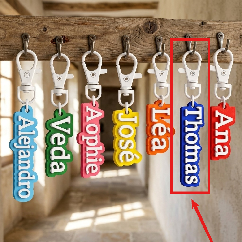 TEMU Custom Personalized 3d Printed Name Keychain Keyring, Pendant For Bags, Backpacks And Phone Cases, Exquisite Lightweight Ornament, Perfect