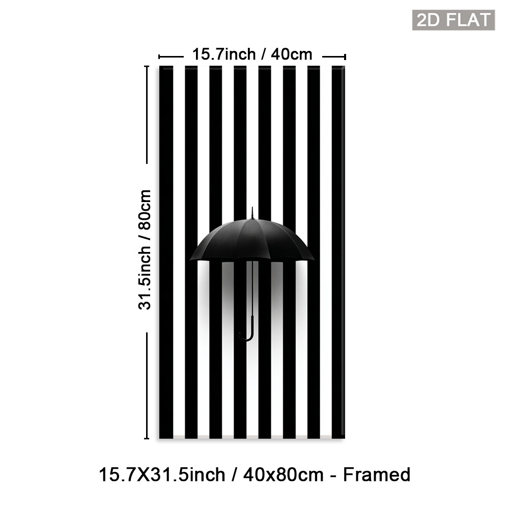 TEMU 2d Flat, 2d Flat, 1pc Framed Minimalist Artwork, Featuring A Monochrome Canvas Painting, Striped Wall Decoration, Abstract Art, Cozy Wall