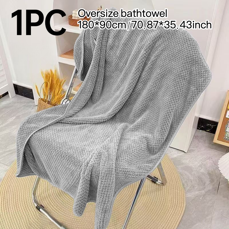 TEMU 1 pièce Serviette de bain EAswet XXL pour salle de bain, salle de sport, voyage et spa - Serviette en microfibre épaissie à séchage rapide avec