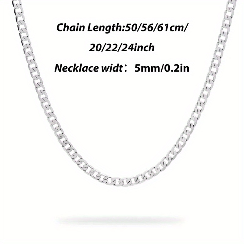 Men's 925 Sterling Silver Cuban Necklace — Stylish & Durable