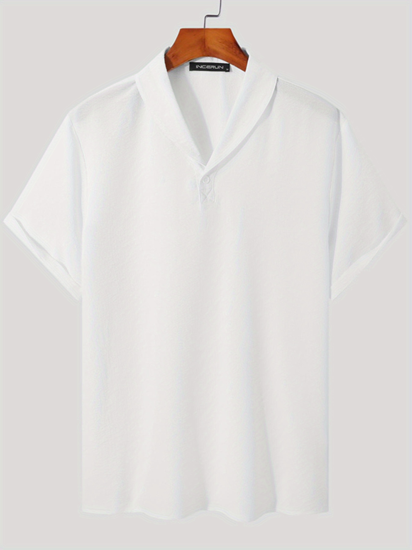 herenset met casual zeekrager kraag 2- : korte mouwen overhemd & broek met trekkoord - lichtgewicht, ademend polyester voor zomerse uitjes, vrijetijdsstijl, vrijetijdsgelegenheid, losse versie, xia 6