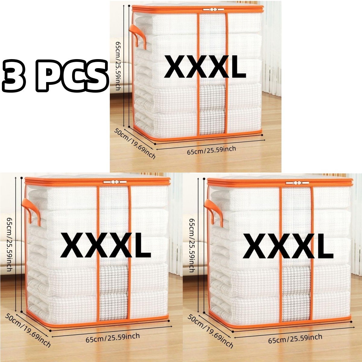 3 extra large transparent pvc storage bags m l xl xxl xxxl with fixed handles back to school quilt organizer moving luggage organizer large size bedding clothing storage box under bed storage solution