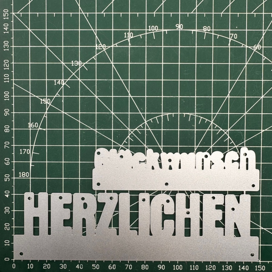German Letter Congratulations Metal Cutting Dies For Scrapbooking Card Making Stencils Photo Albums