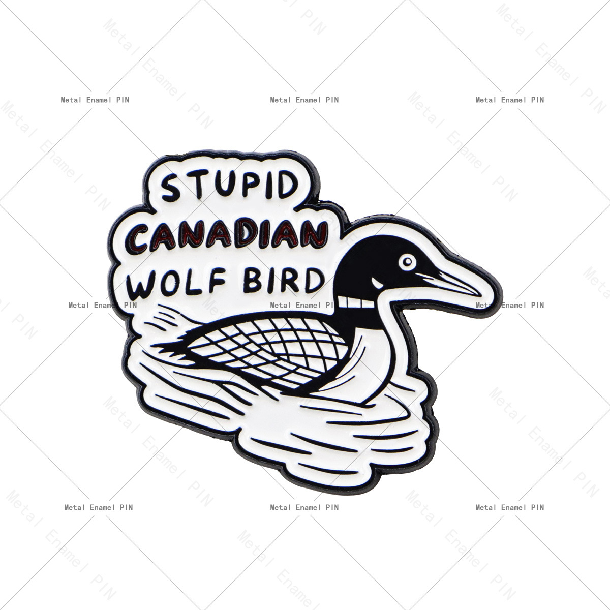 TEMU Épingles de poche et broches en émail à revers " Chaude Oiseau Loup Stupide" pour sacs à dos, sacs, décoration cool pour sac à dos, cadeau pour