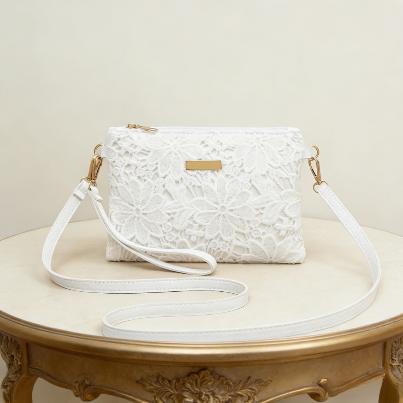 Image of Ladies' Crossbody Bag, Elegant Bohemian Style Hollow Flower Crossbody Bag, Held , Single Shoulder, Crossbody, Bag, Suitable For Daily Commuting, Vacation, Shopping Use