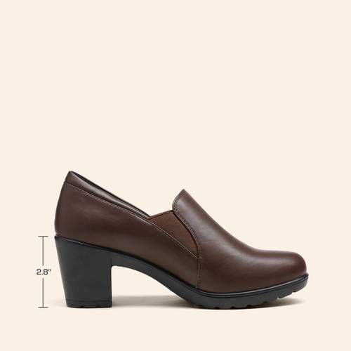 womens low chunky block heels pumps comfortable slip on heeled loafers dress work shoes for office business women shoes