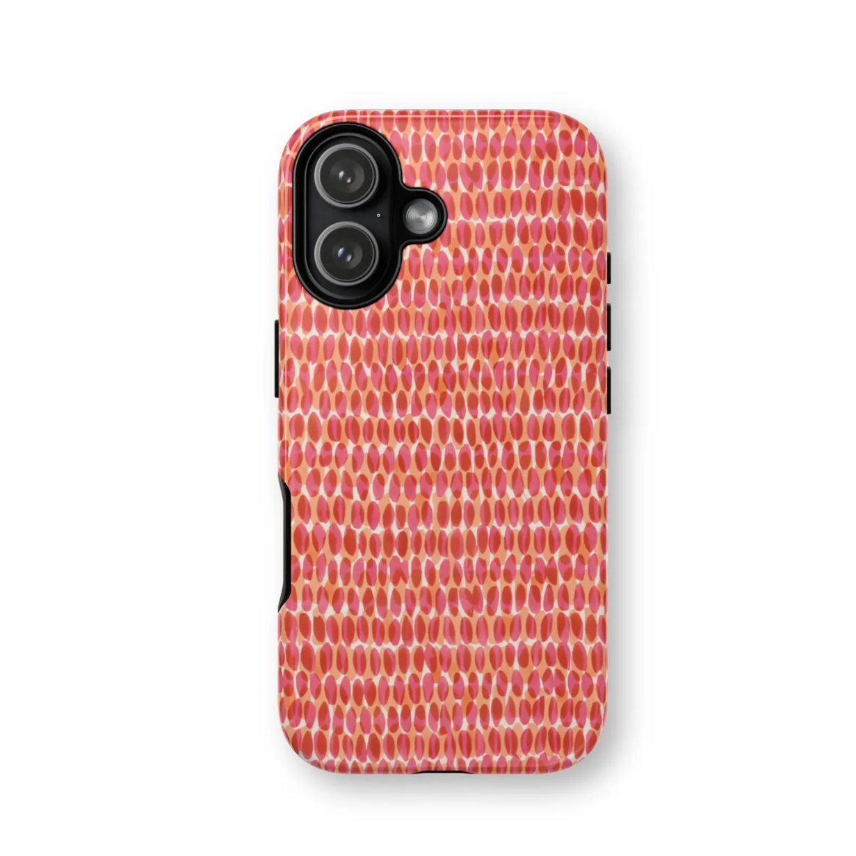 TEMU Phone Case - Warm Polka Dot Printed Phone Case For Iphone 17, 17 Pro, 16 Pro Max, 15 Pro, 13, 11, 12, Xs, 8 Plus, And 7, Glossy 2-in-1 Case