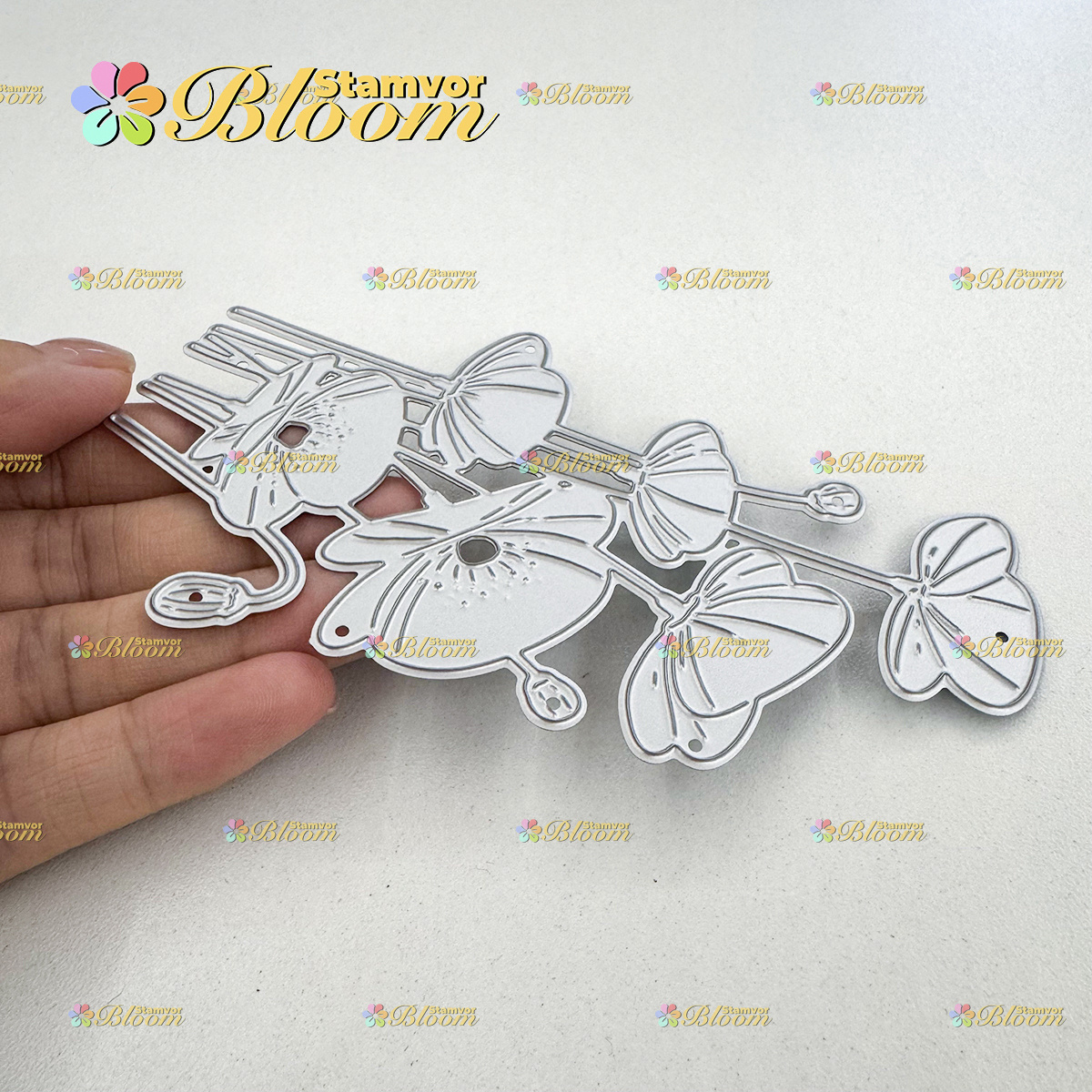 TEMU Original Lovely Beautiful Poppies Flowering Shrubs Original Lovely Layers Christmas Short Titles Mold For Paper Cutting Dies, Embossing, Die For