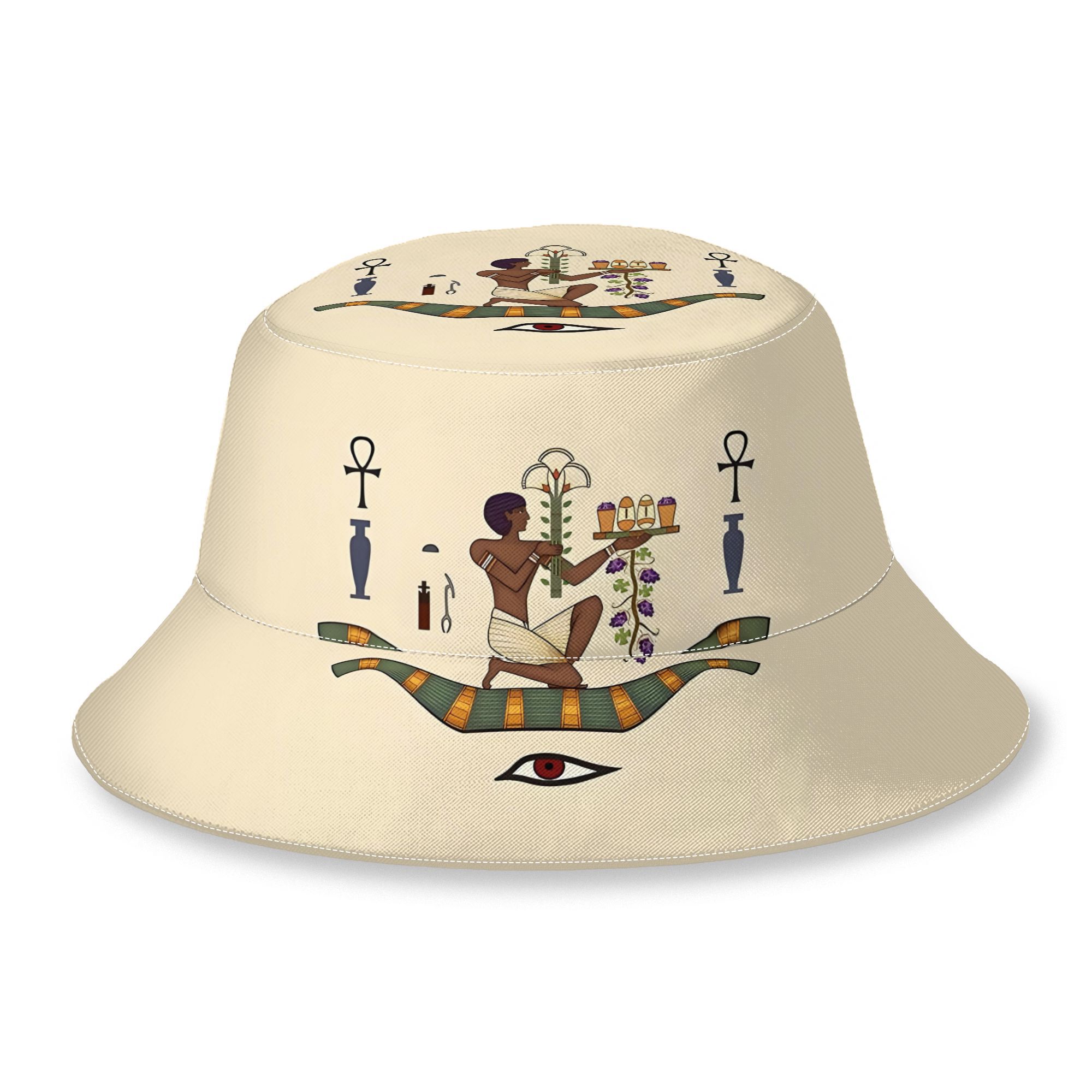 ägypten   horusauge modische fischerhut, angelhut, outdoor strand reise