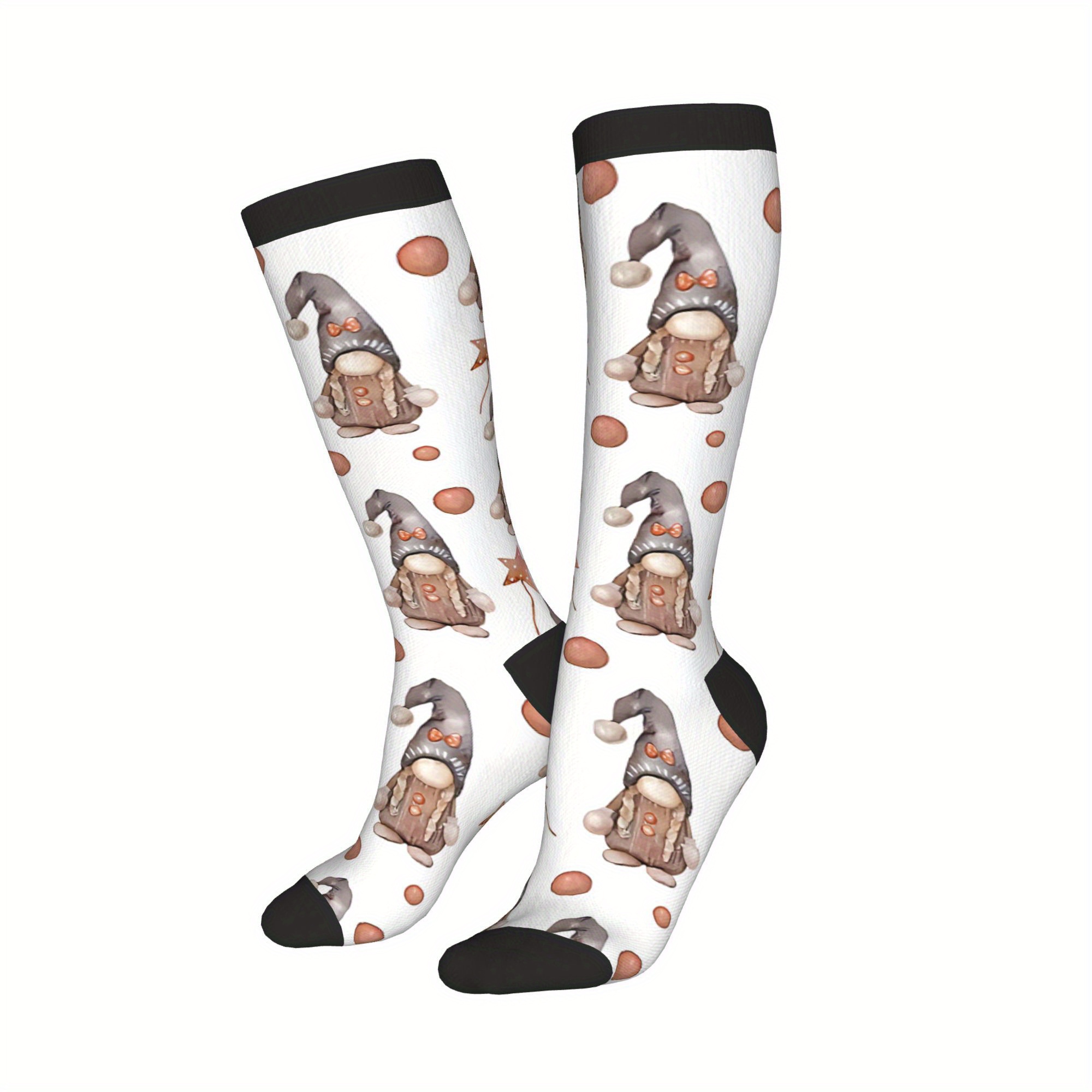 

Hip Hop Retro Socks - Fun Novelty Print, Seamless, Breathable Crew Socks For