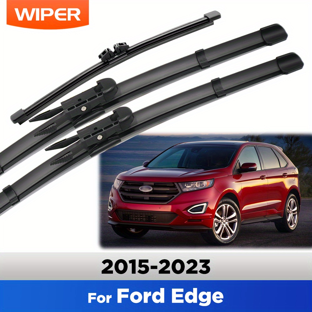 TEMU Set Of Front And Rear Wiper Blades For Ford Edge Mk2 From 2015 To 2023, Measuring 28
