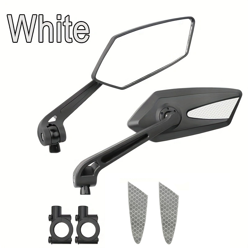 1 Pair Adjustable & Rotatable Bike Rearview Mirrors, Three-color (yellow/red/white) Handlebar Mirrors With , Perfect Accessories For Bicycles, Electric Scooters And Cycling.