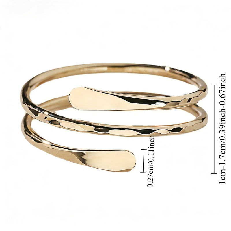 [CUY Women' Coil Ring] CUY Women' Coil Ring | Plated Spiral Coil, Elegant Minimalist & Punk Style | Suitable for Daily Wear, Parties, Commuting | Versatile for Occasions, Coating for Year-Round Accessories