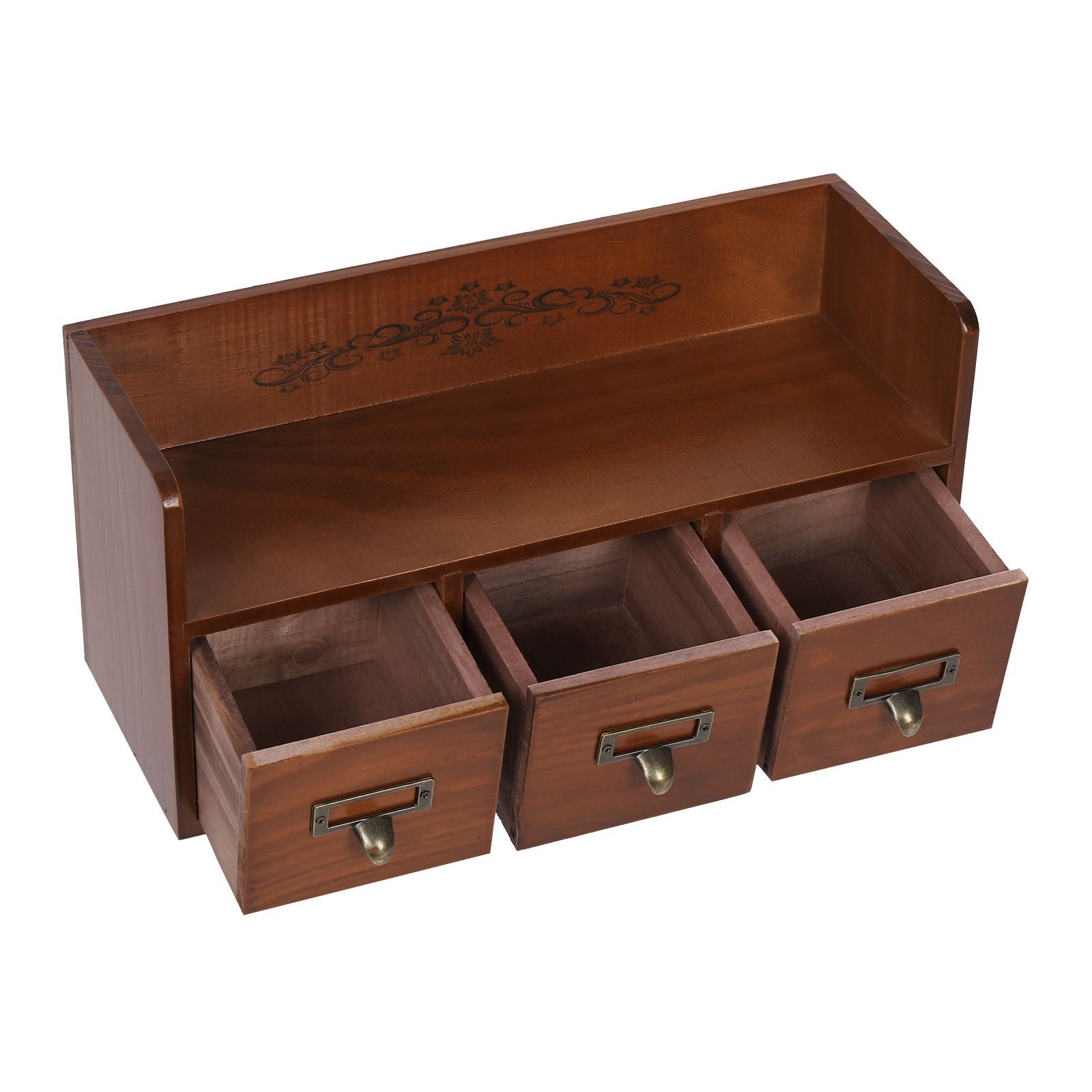 Desktop Organizing Cabinet, 3 Compartment Desk Organizer, Desktop File Storage Box For Office Home, Desktop Organizer For Supplies, Sturdy & Space