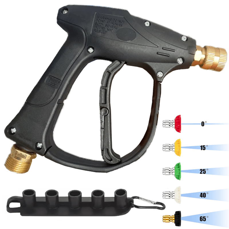 TEMU High Pressure Washer Gun 4350psi, Car Washer Gun With 5 Nozzles And Base For Pressure Power Washers