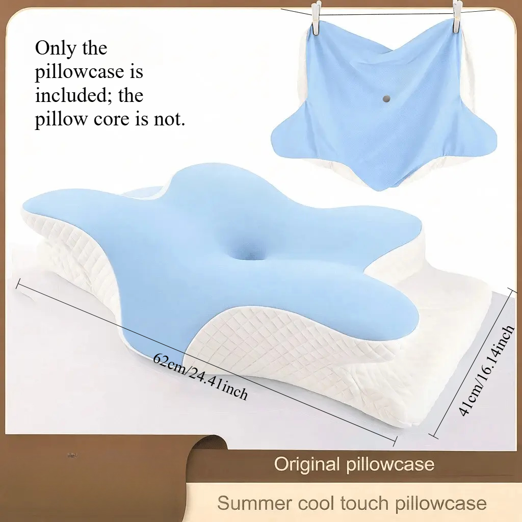TEMU 1 blu cool e confortevole, adatta come copricuscino ergonomico per il , asciugamano per federe, con cerniera facile lavatura, del cuscino non