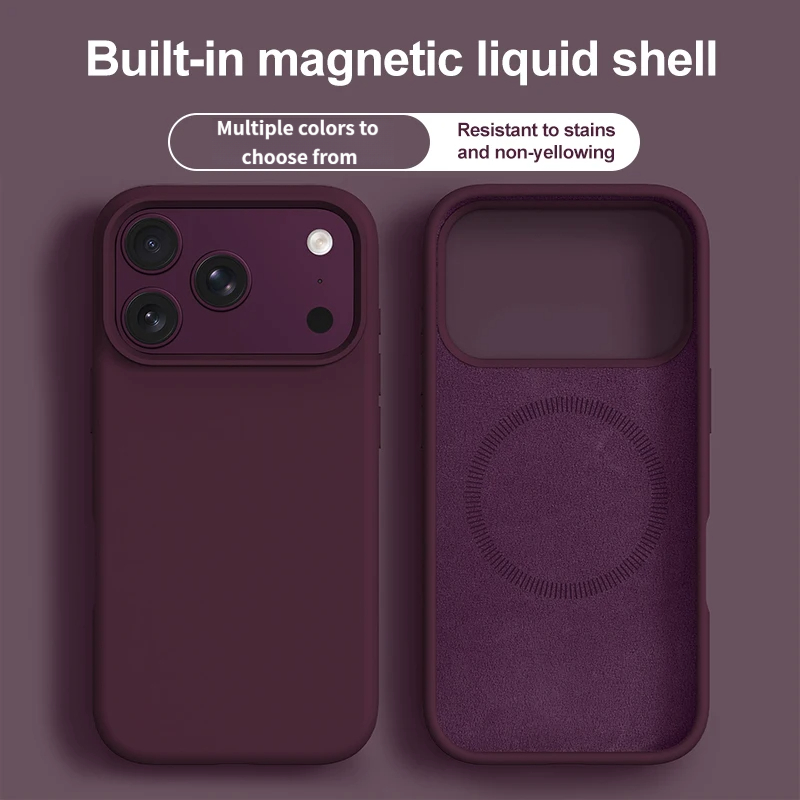 TEMU Phone Case: Original Magnetic Phone Case For Iphone 18 Pro Max 17 16 Pro Case With Microfiber Lining, Shockproof Protective Cover, Wireless