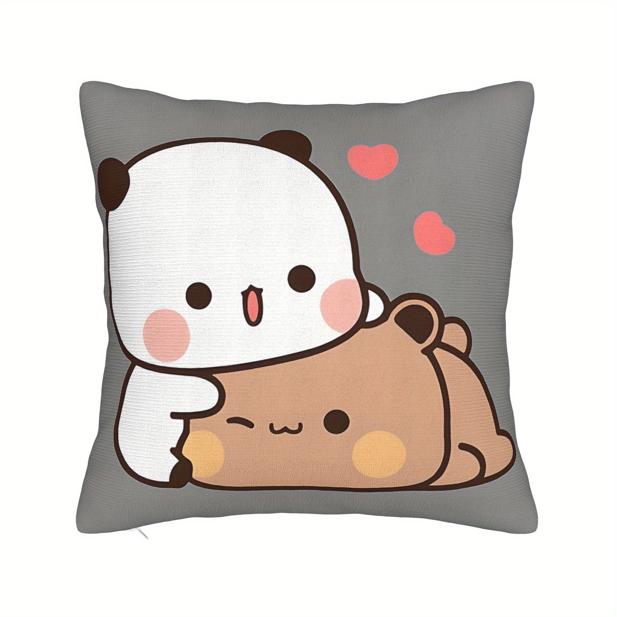 

1pc Dudu Bear And 's Love Sofa Soft Machine Washable Decorative Cushion Covers Without Pillow Cores