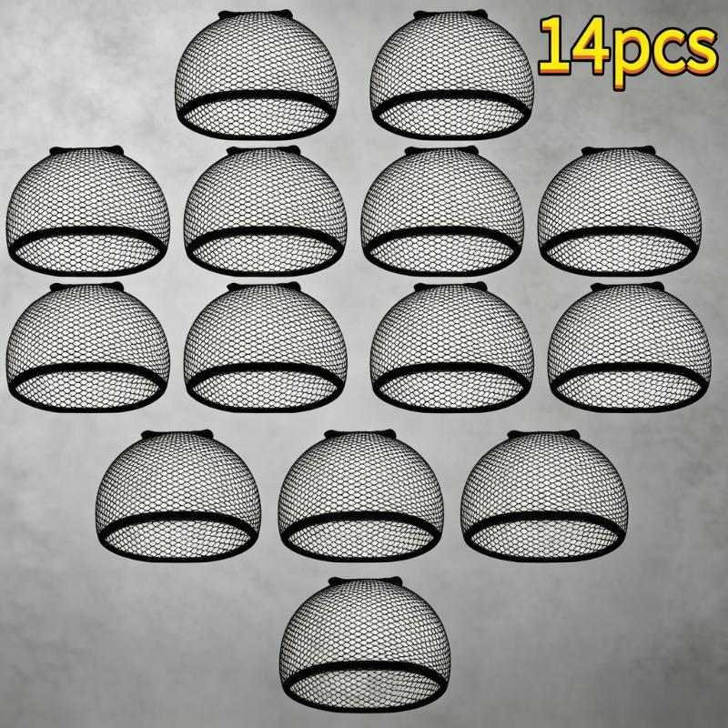 TEMU 14 Pezzi Cuffia per in Nylon Traspirante, e Aderente, Adatta per Indossare e Cucire Parrucche, Unisex