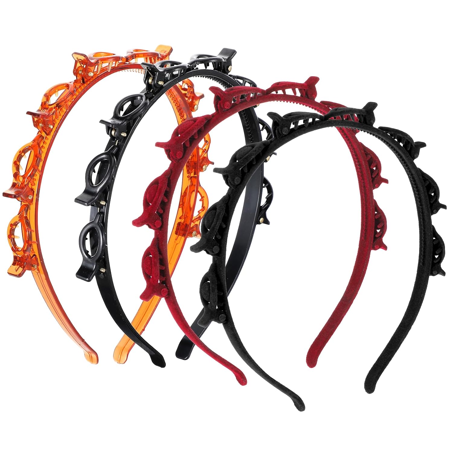 TEMU 4pcs Braided Headband, Easy And Practical Hairband, Can Fix Bangs And Tidy Up Stray Hairs, Is An Easy-to-use Decorative Accessory, Suitable For