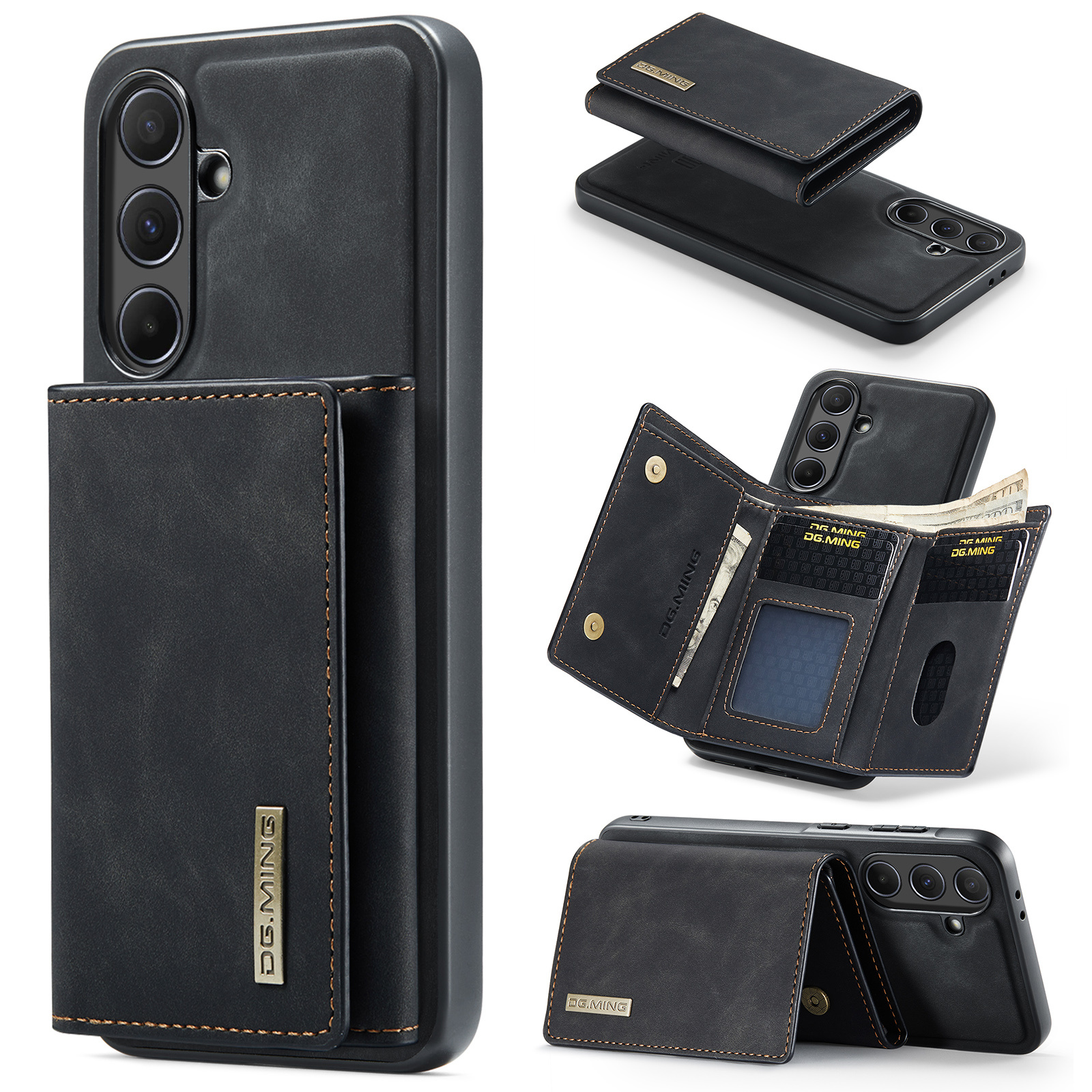 TEMU Phone Case: Magnetic Wallet Case For Galaxy A52s/a23/a33/a53/a73/a14/a24/a34/a54/a15/a35/a55/a16/a26/a36/a56 With Card Holder, Detachable
