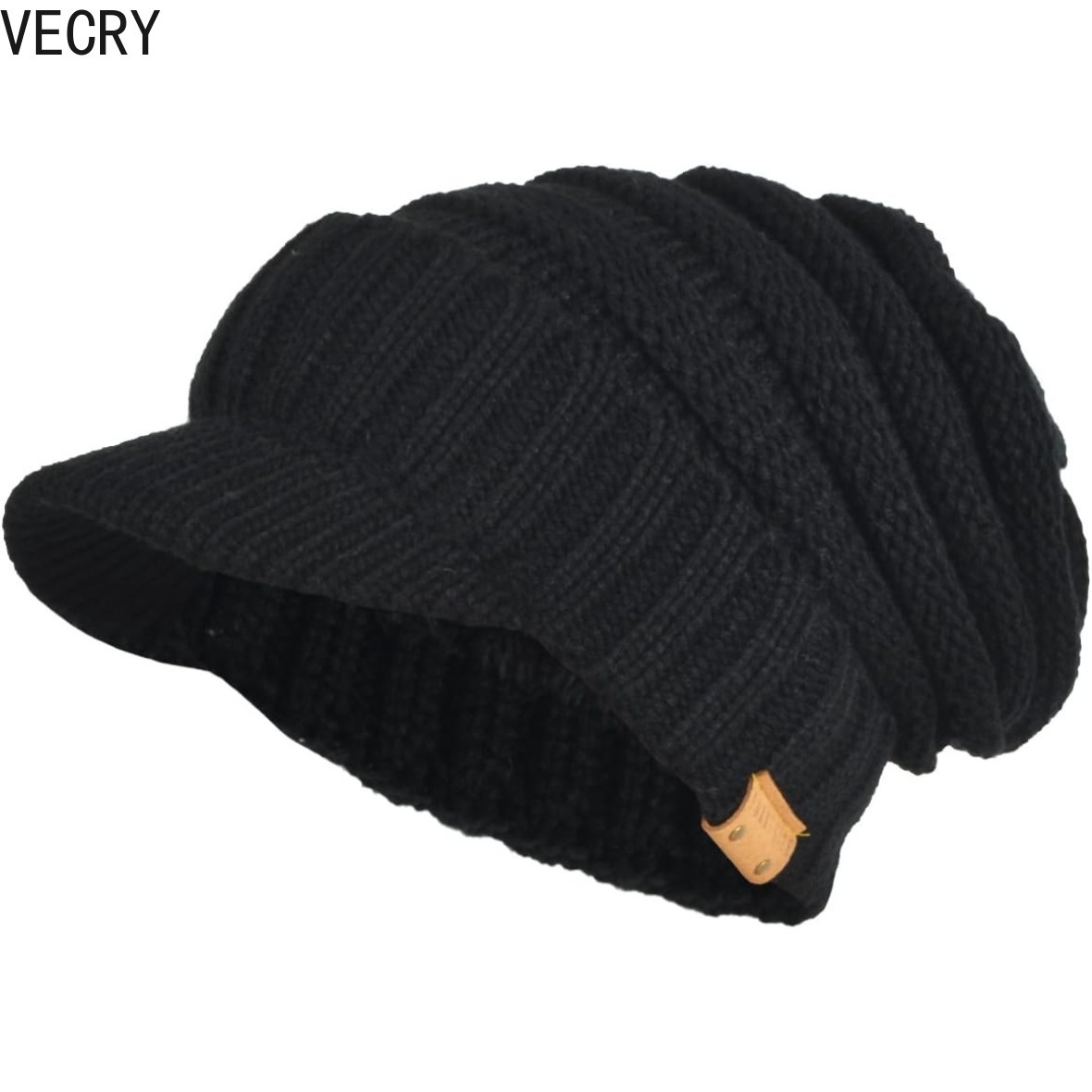 mens knit beanie visor bill cadet newsboy cap slouchy - Temu Canada