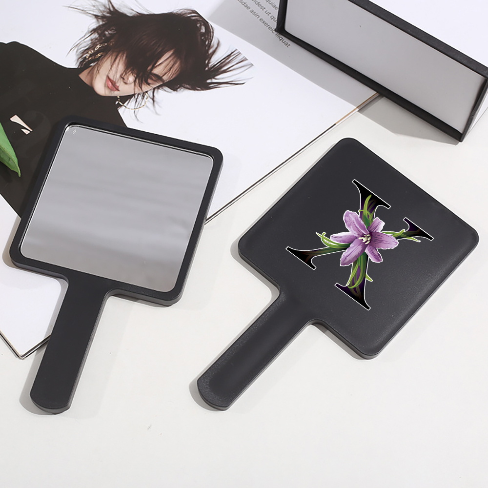 Mini Hand Mirror with Easy Grip Handle, High Definition Scratch-Proof Surface