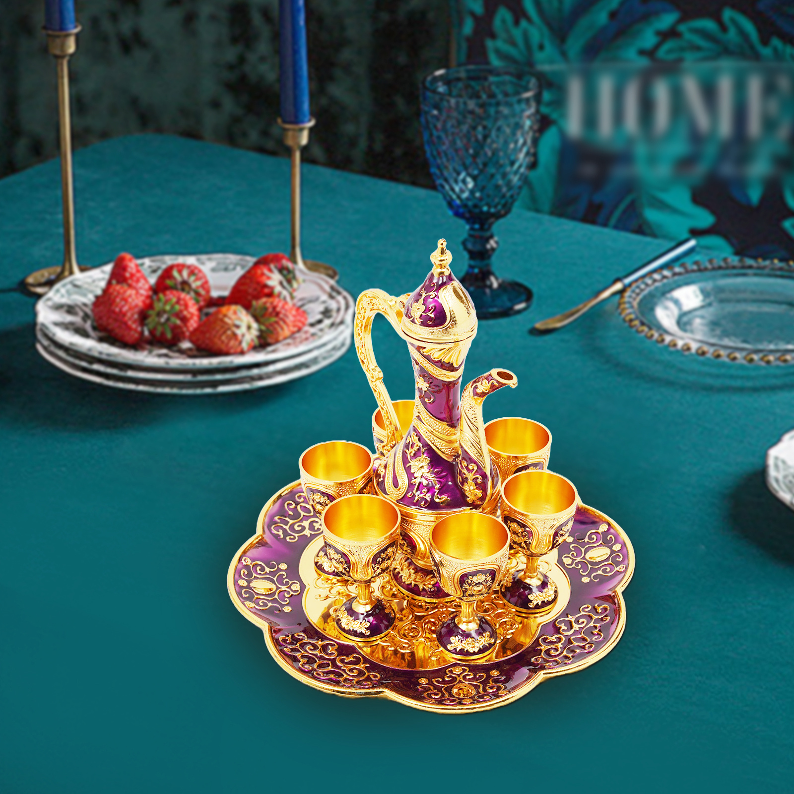 HOT Teapot Turkish Coffee Pot Set Turkish Coffee Vintage Pot Set