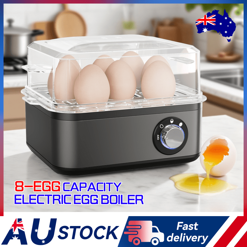TEMU Heymyth Egg Cooker - Electric Egg Boiler That Can Hold 8 Eggs, A Convenient Steamer For Preparing Soft, Medium, Or Hard-boiled Eggs, Poached Or