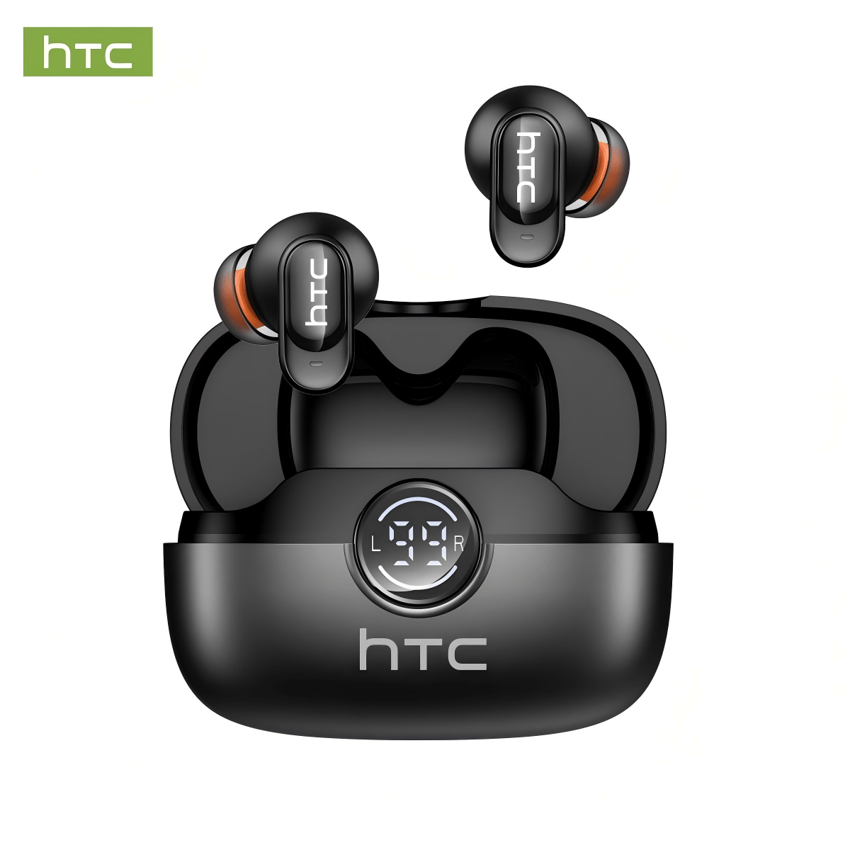 Htc Ne79 Wireless Earbuds Featuring Smart Translation For Over 150 Languages, An Led Digital Battery Display 30-hour Quality Cost-effective And Portable For Office Work Gaming Sports