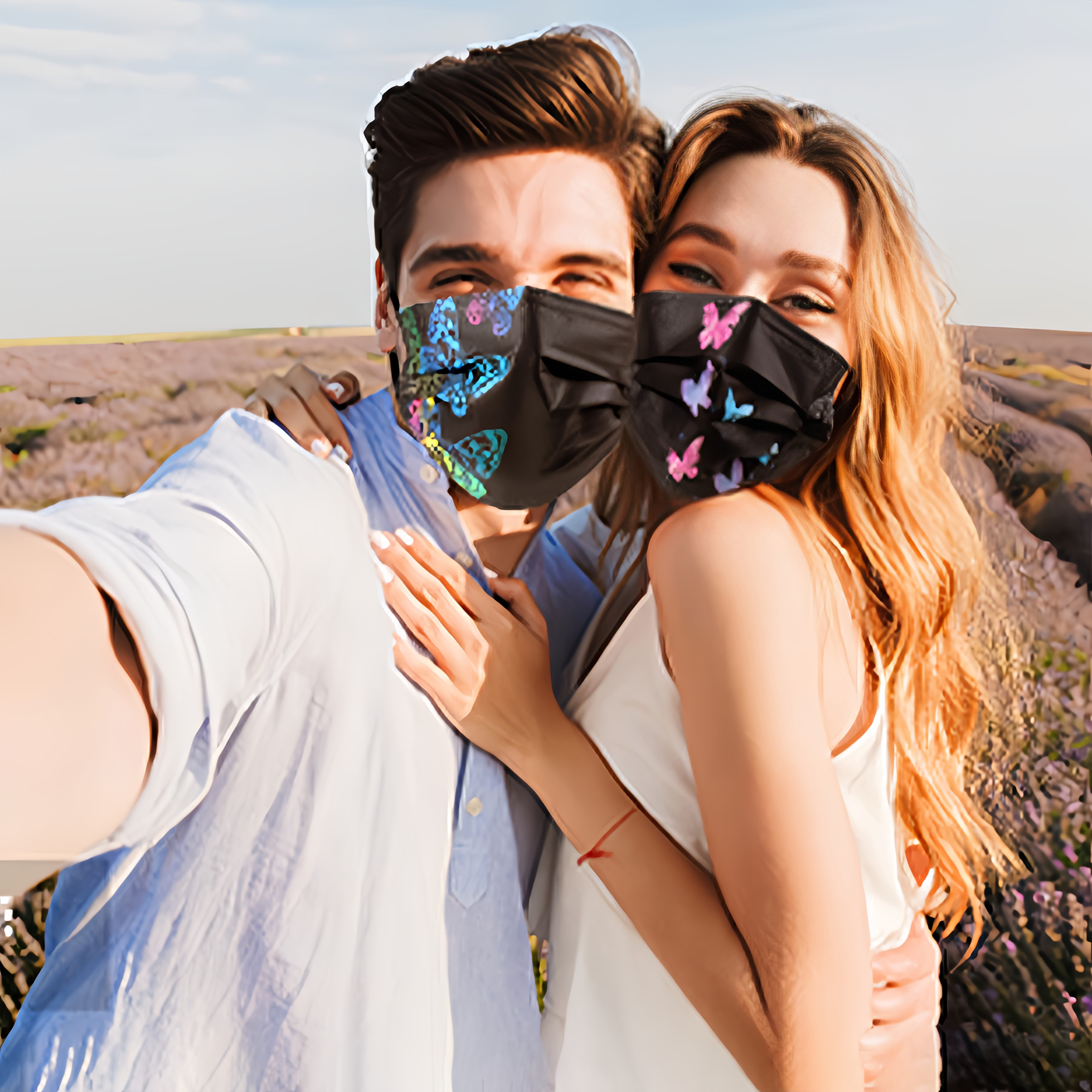black masks sold on Temu United States