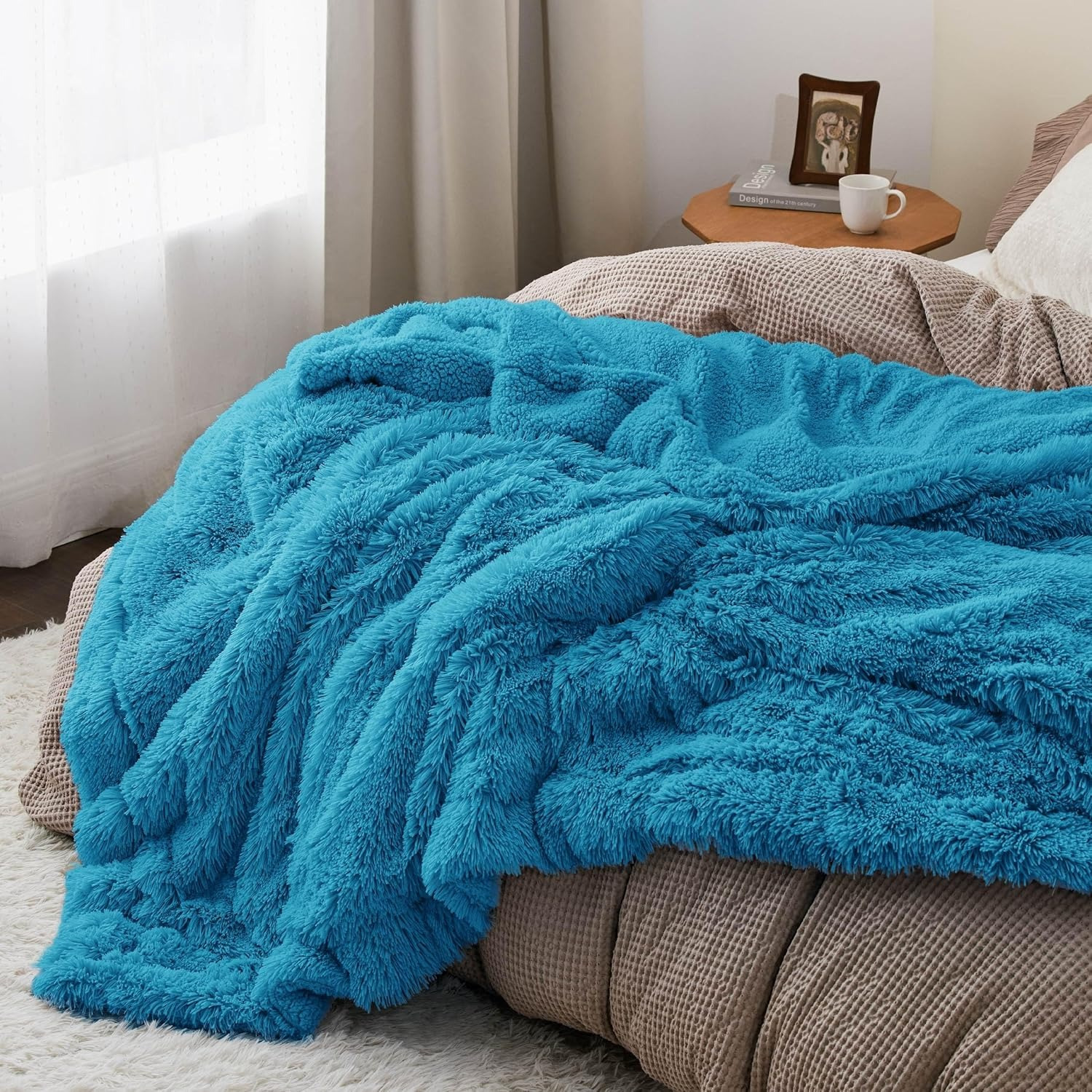 

Bedsure Bedding Blanket For Bed - Fluffy Fuzzy Blanket For Winter, Shearling Fur Blanket, Warm Gifts For Women, Men