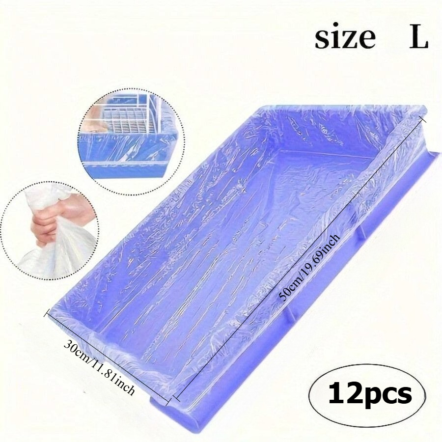 12pcs Expandable Plastic Pet Pads for Rabbit Cages, Disposable Design