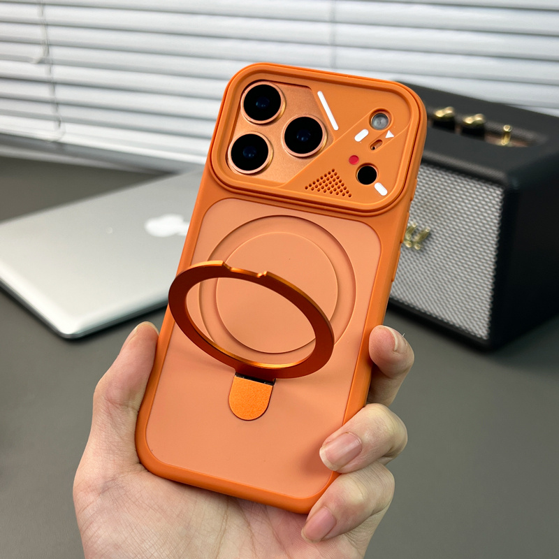 Phone Case - Case Compatible with Iphone 17 Pro Max, Featuring a Built-In Stand, Magnetic Design, Fully Protective Silicone for Iphone 14, Stylish And Trendy, Also Suitable for Iphone 13