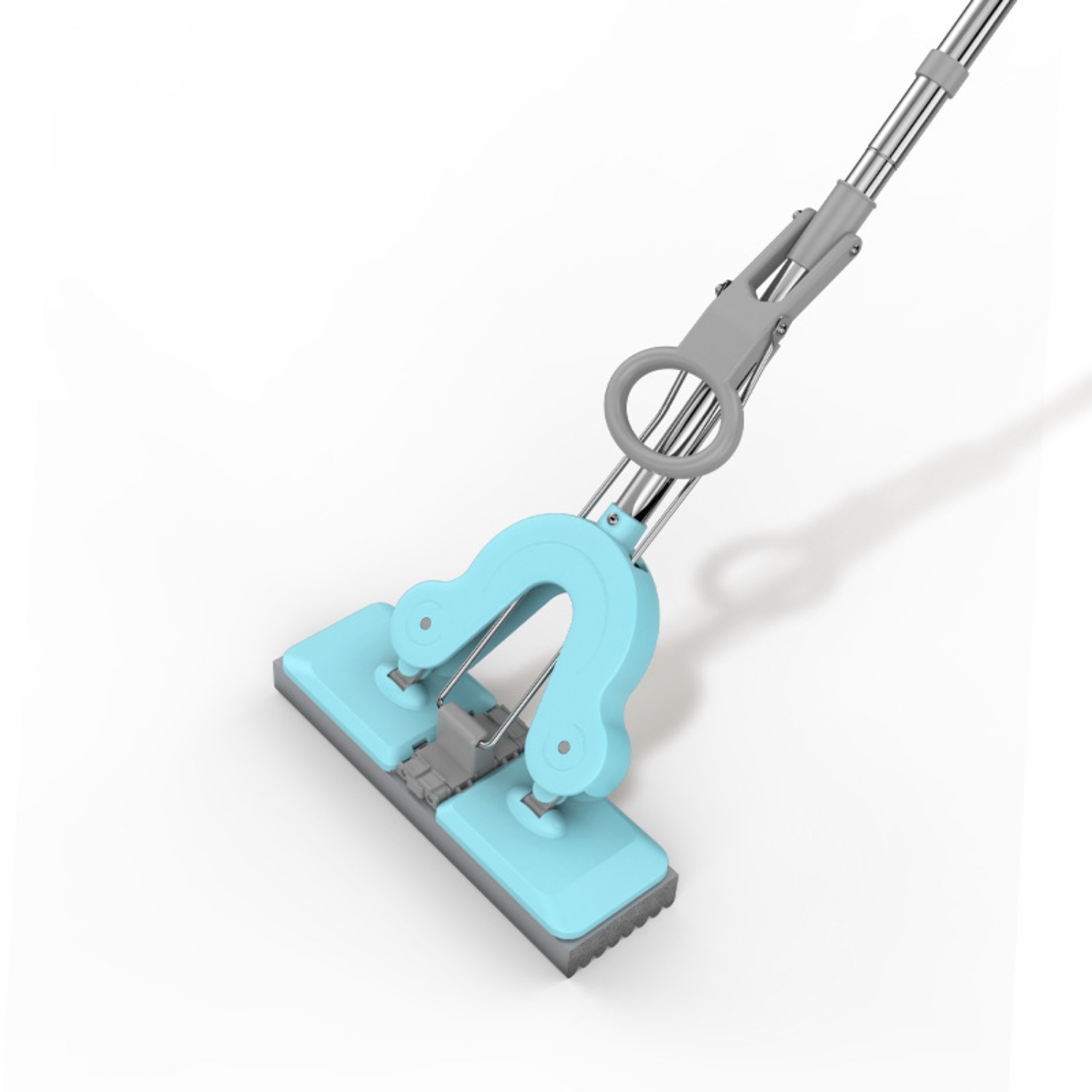 Flat Sponge Mop, Household Lazy Absorbent Pva Sponge Mop, Wet And Dry Dual-use Cleaning Mop With Replaceable Pads