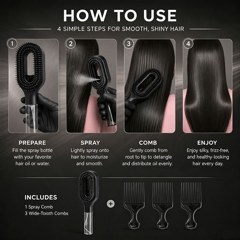 4pcs Refillable Hair Oil Applicator Brush Set