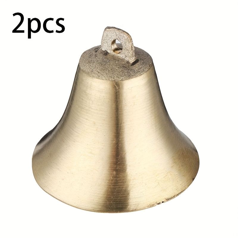 E-shop 2 Stück Große Vintage Kupferglocken, 50*50 mm, Metall Tierglocken für Schafe, Ziegen, , Nutztiere, Kein oder Batterie erforderlich