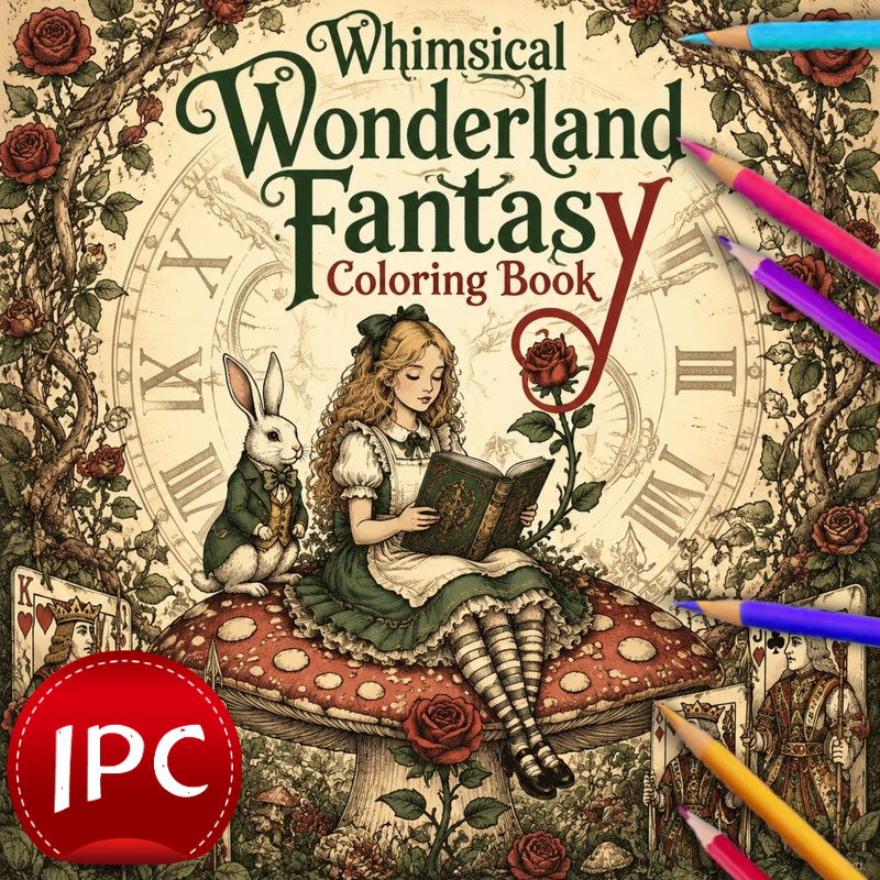 TEMU Enjoy A Moment Of Amidst A , Relax Your , And Your Creativity With This Fantasy Wonderland Adult Coloring Book Featuring Vintage Fairy-themed