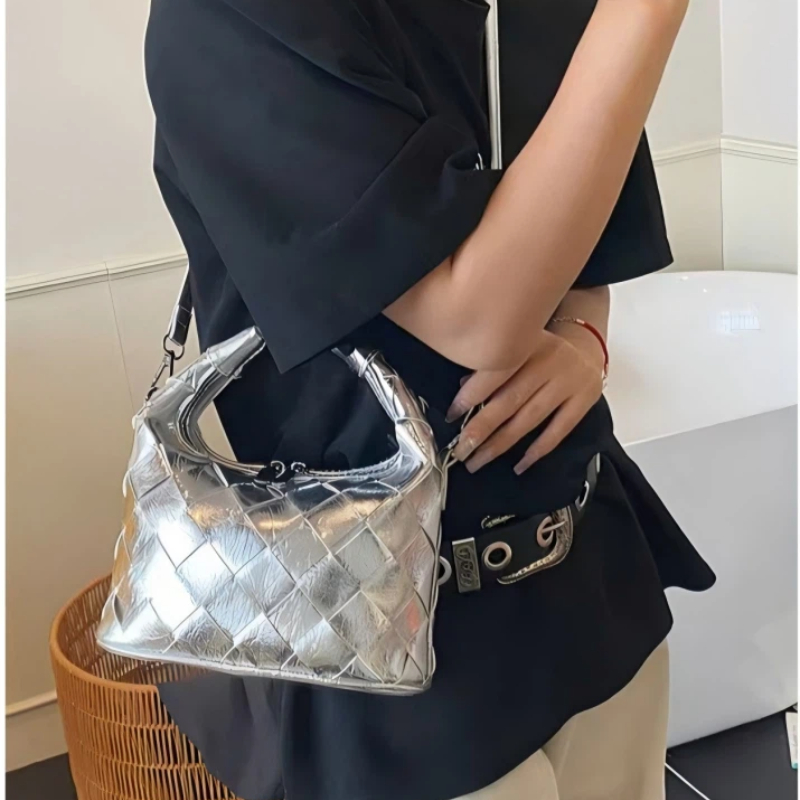 Image of Ladies Bags Match 10 Styles 2026 New Fashionable Woven Dumpling Bag, Versatile Commuter Chain Handbag