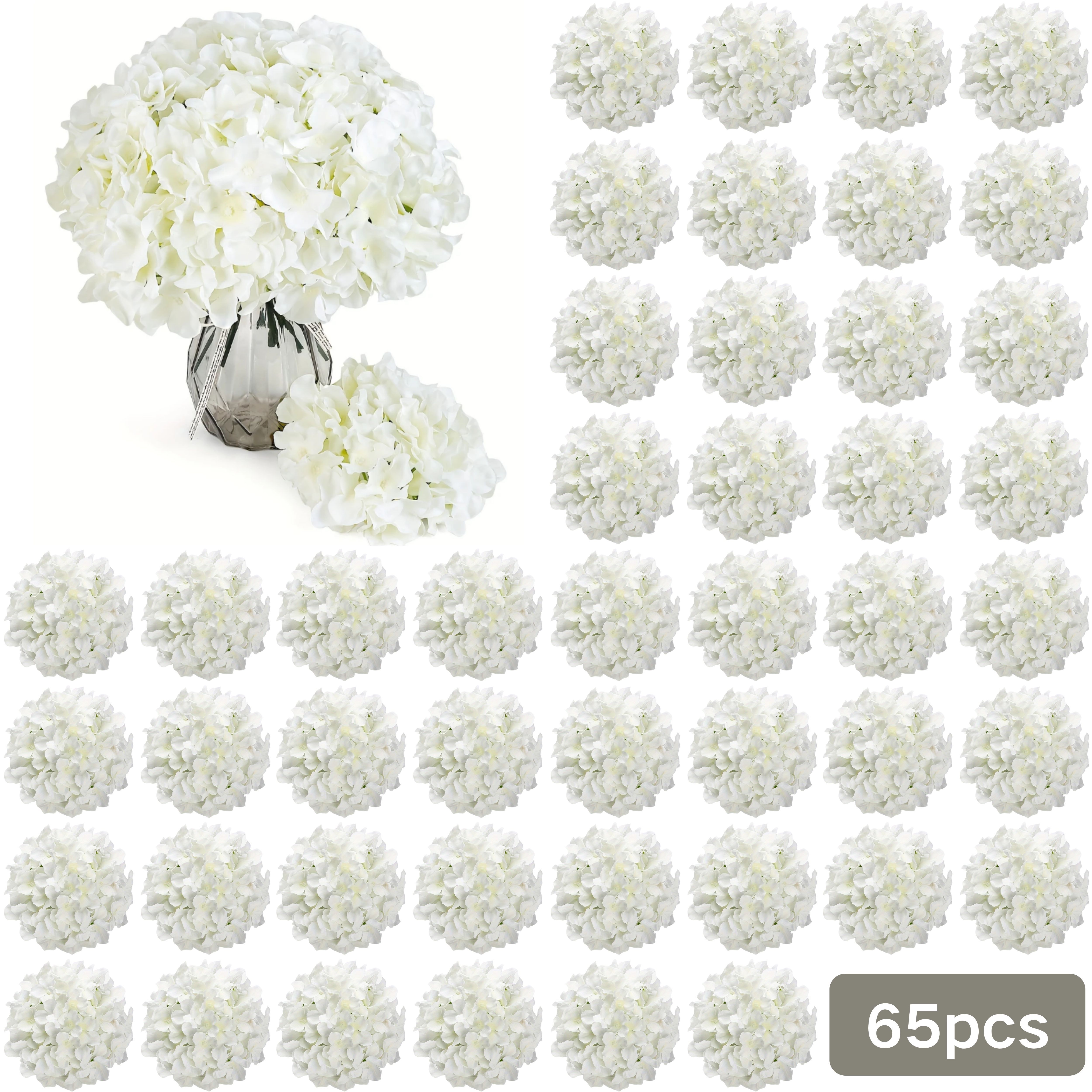 TEMU 65pcs Of White Artificial, Perfect For Decor Gifts, Faux Flowers Suitable For Weddings, Valentine's Day, And Mall Decorations. Includes Wire For Easy Arrangement, Ideal For Christmas, Halloween