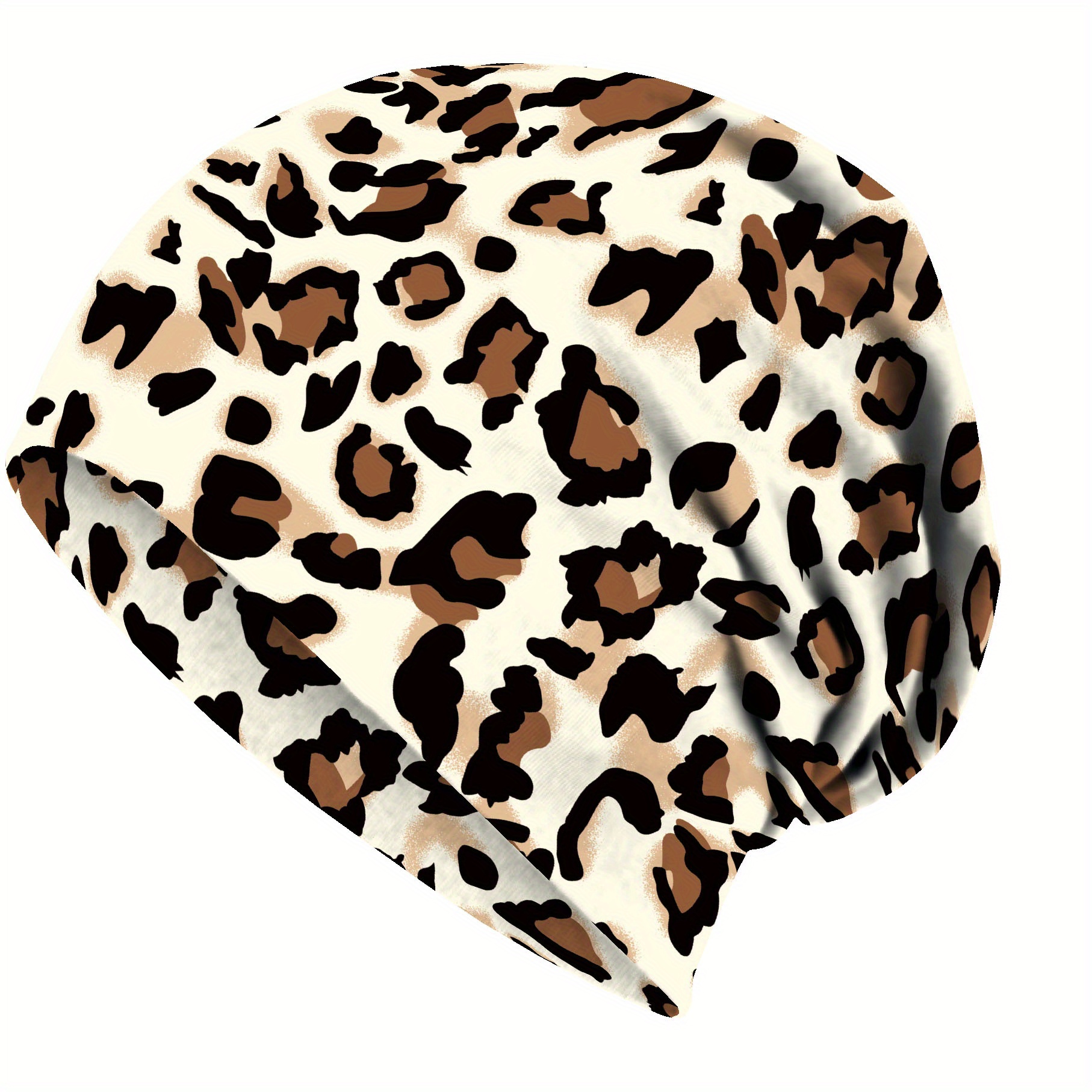 TEMU 1/3pcs, Fashion Floral, Leopard Print, Unisex, Easy Lightweight Beanie Elastic Cap Women's Headscarf Hat Multifunctional Headscarf, Suitable For