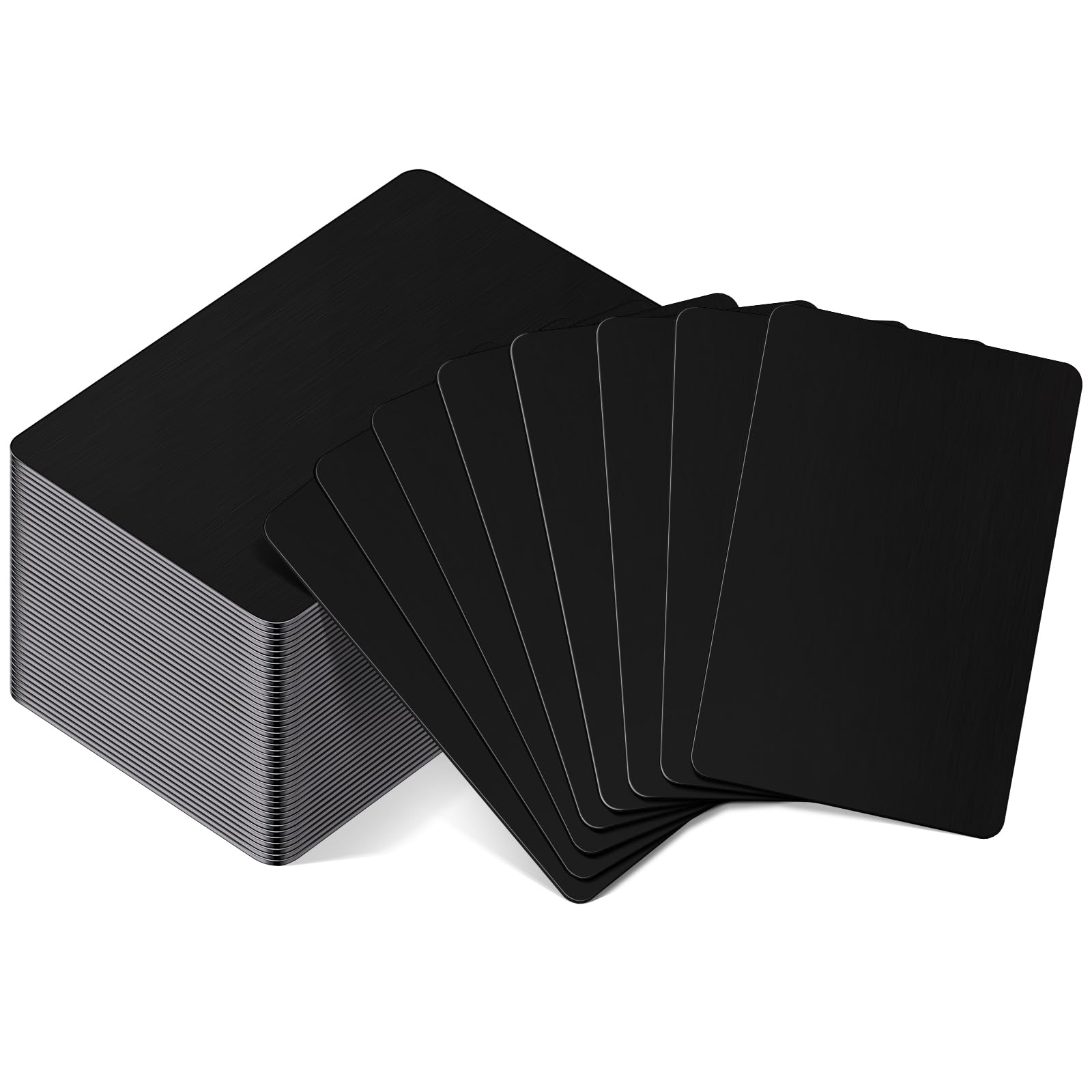 TEMU 2d Flat, 49pcs Anodized Aluminum Laser Cnc Engraving Blanks Metal Sheets For Business Cards Gift Cards Name Tags Diy Craft Making, Perfect For