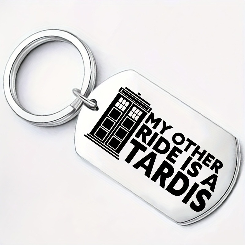 TEMU 1pc - A Stainless Steel Keychain, For