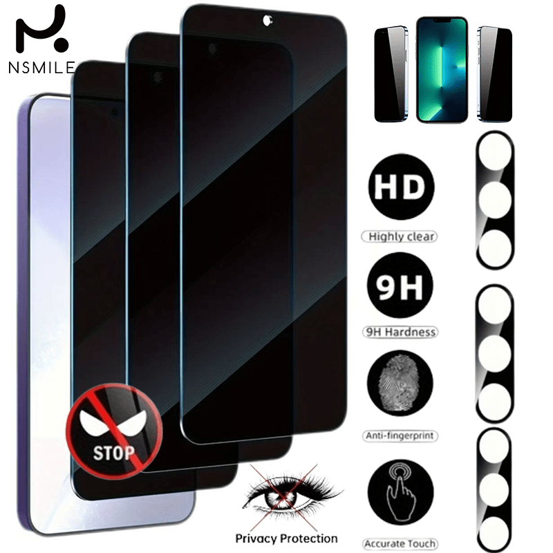 E-shop 3 Stück verstärktes Sicherheitsglas + 3 Stück Kameralinsenfolie, kratz- bruchfest, Schutz, geeignet für for Samsung Galaxy S21 S22 S23 S24 S25