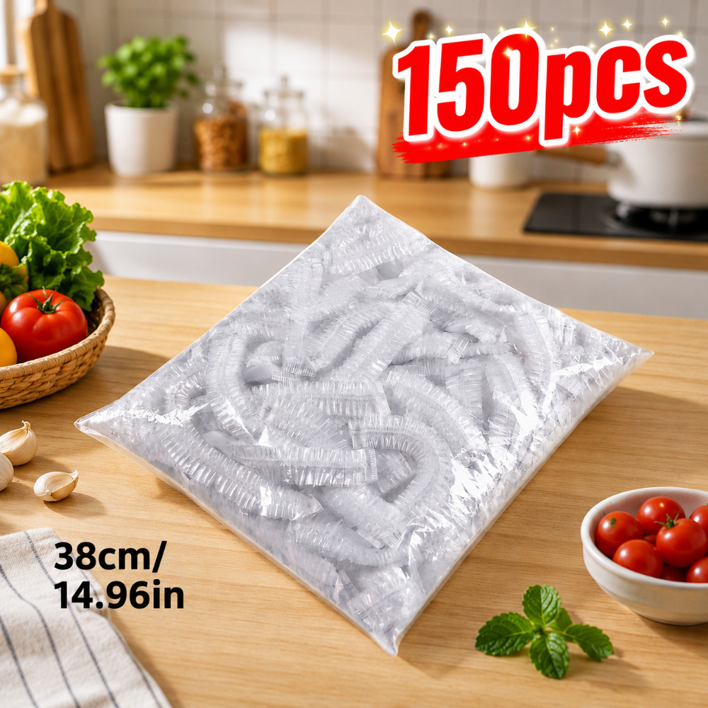 TEMU 150 envolturas de alimentos retráctiles - mucosa elástica desechable, transparente, a prueba de olores, para - Ideal para protección de y